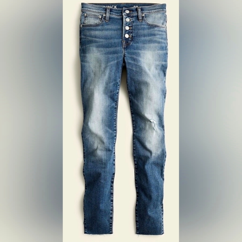 J. Crew 9” High Rise Toothpick Jean, Size 30